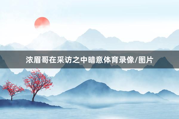 浓眉哥在采访之中暗意体育录像/图片